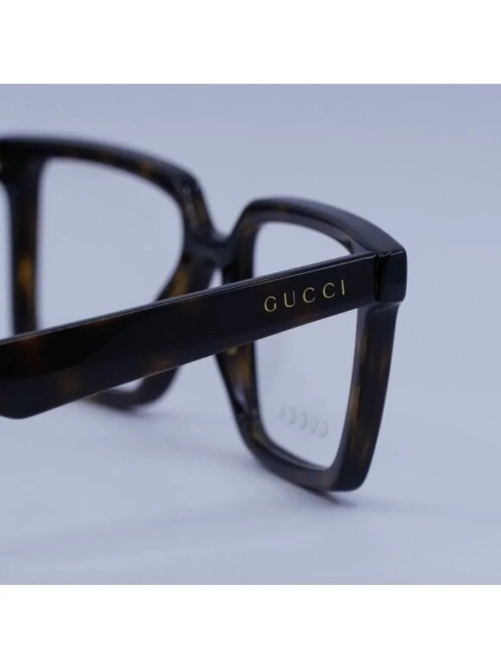 Gucci GG1540O 002 Eyeglasses Havana 52mm Square Frame